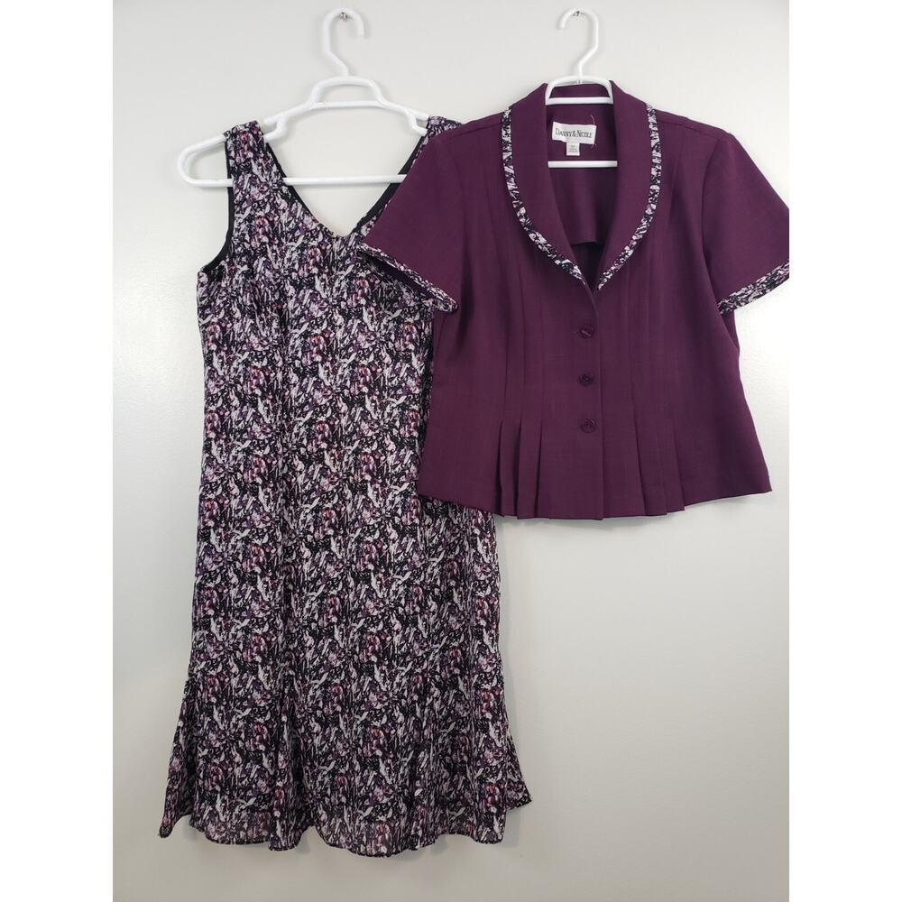 Y2K Danny & Nicole Set Jacket Dress Set Size 12P Office Siren Fairy Cottagecore